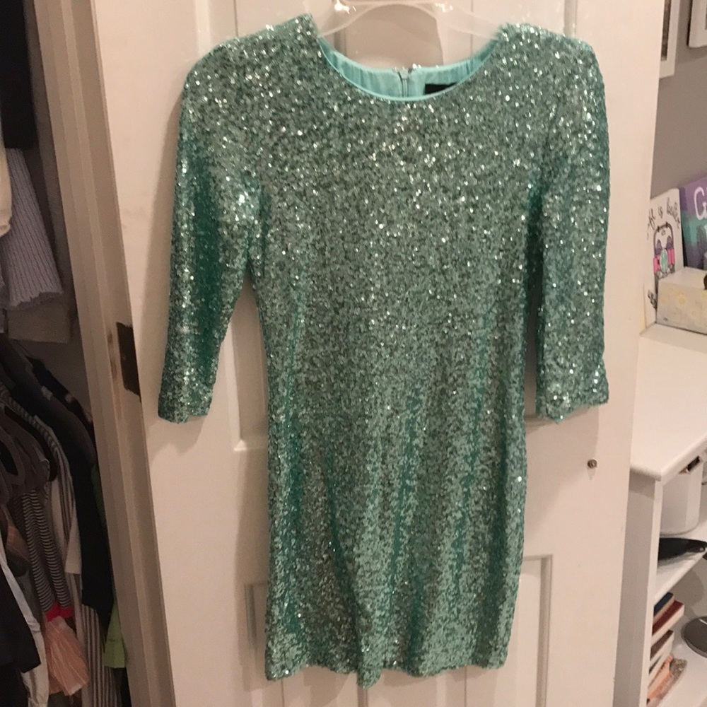 TFNC London blue sequin dress